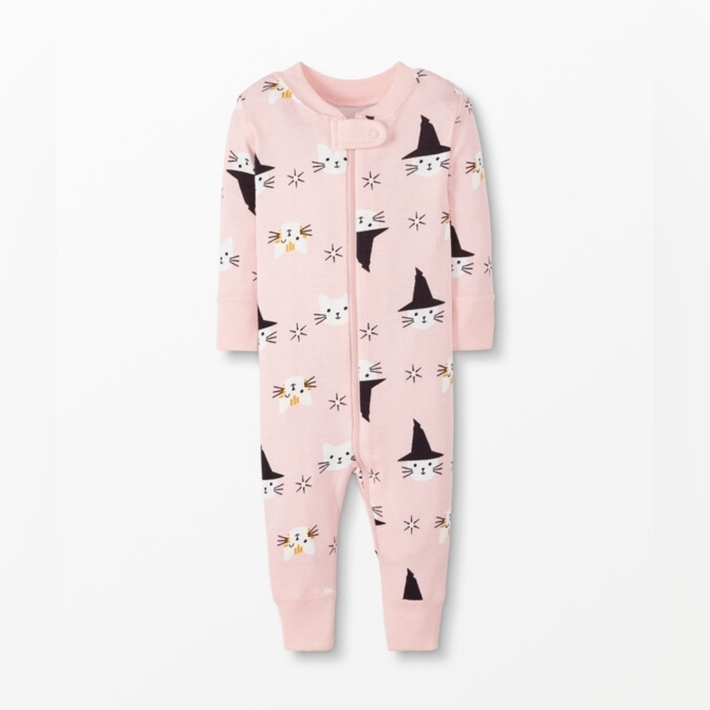 Hanna Andersson Halloween Baby Zip Sleeper in Magic Cats